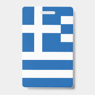 Greece Flag ID Badge