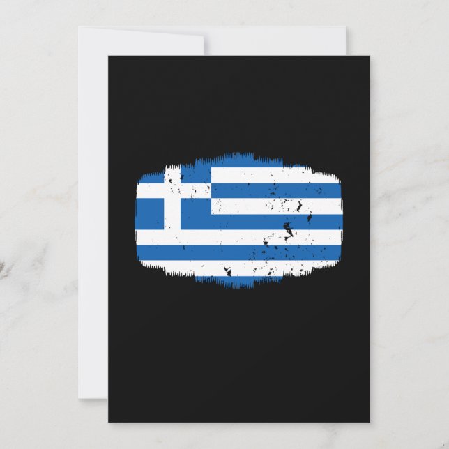 Greece Flag Invitation (Front)