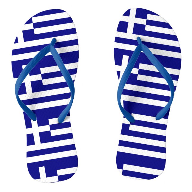 Greece Flag Jandals (Footbed)