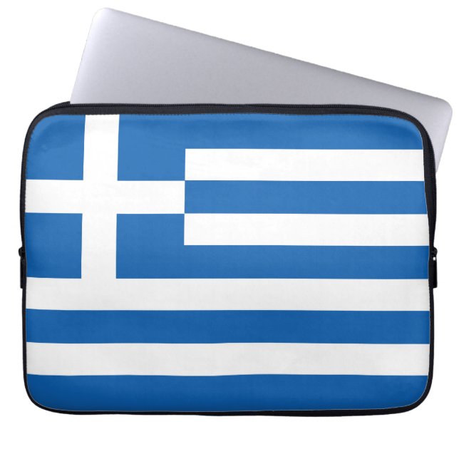 Greece flag laptop sleeve (Front)