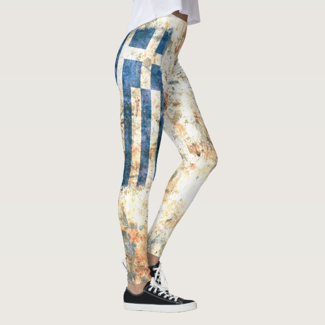 Greece Flag Leggings (Right)