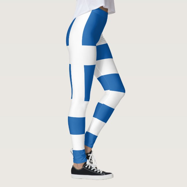 Greece Flag Leggings (Right)