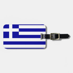 Greece flag luggage tag