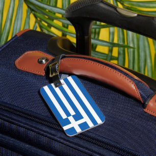 Greece flag luggage tag