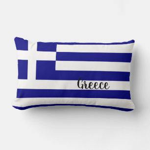 Greece Flag Lumbar Cushion