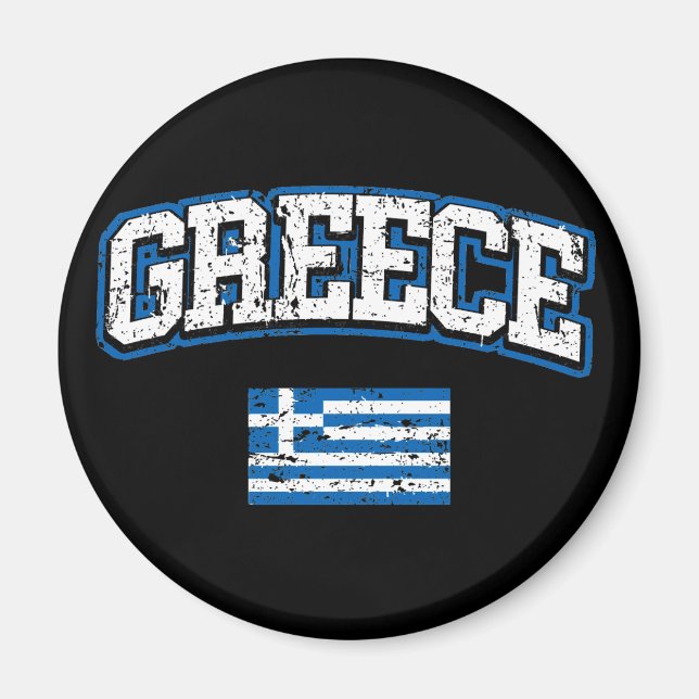 Greece  Flag Magnet (Front)