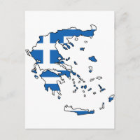 Greece Flag Map GR