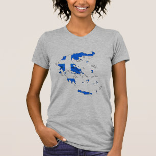 Greece flag map T-Shirt