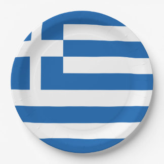 Greece Flag Paper Plate