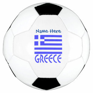 Greece Flag Personalised Soccer Ball