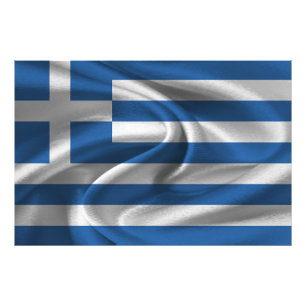 Greece Flag Photo Print