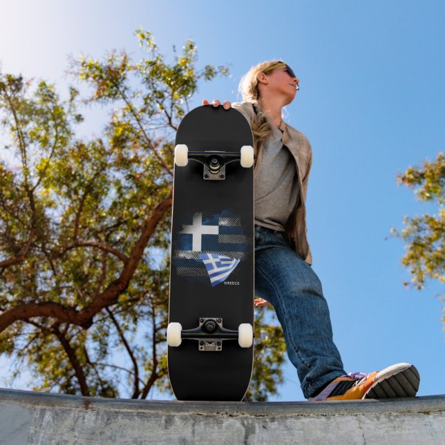 Greece flag skateboard (Outdoor 1)