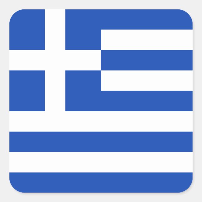 Greece Flag Sticker (Front)