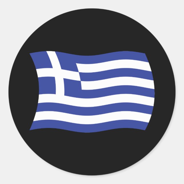 Greece Flag Sticker (Front)