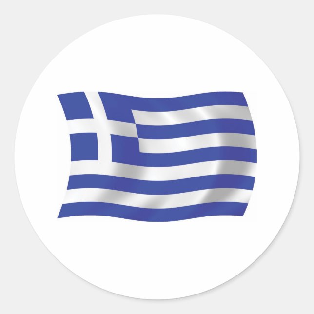 Greece Flag Sticker (Front)
