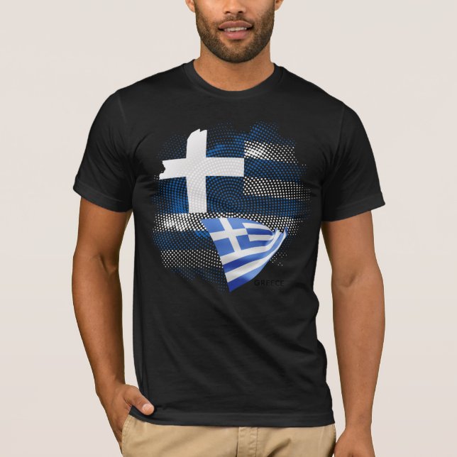 Greece flag T-Shirt (Front)