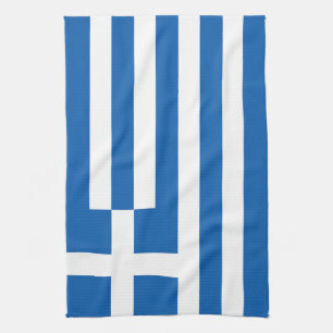 Greece flag tea towel