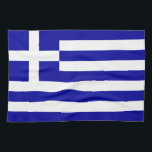 Greece Flag Tea Towel<br><div class="desc">Original flag design looks like it was painted on! Commemorate your world travels, celebrate your heritage or show everyone how much you love your home! This image is available on a variety of products. Check out all of our other designs at http://www.zazzle.com/zipperedflags Do you have a request or questions? Contact...</div>