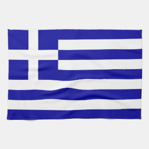 Greece Flag Tea Towel
