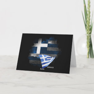 Greece flag thank you card