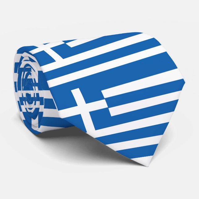 Greece Flag Tie (Rolled)