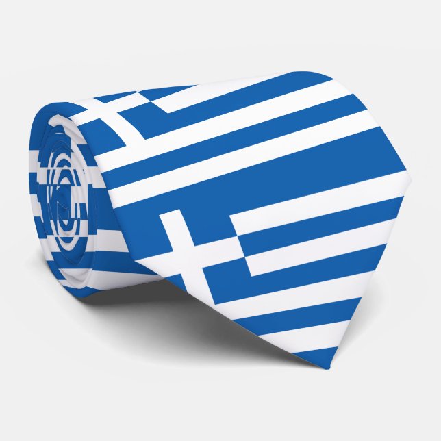 Greece Flag Tie (Rolled)