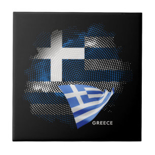 Greece flag tile