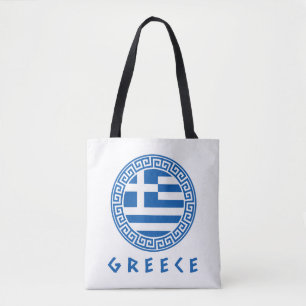 Greece Flag Tote Bag