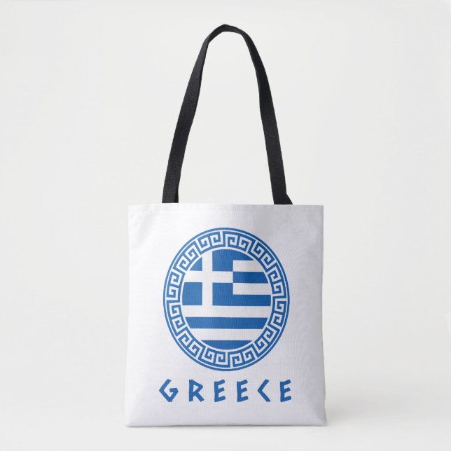 Greece Flag Tote Bag (Front)