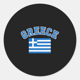 Greece Flag Travel Souvenir Greek Classic Round Sticker