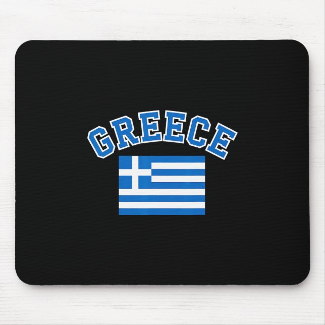 Greece Flag Travel Souvenir Greek  Mouse Pad (Front)