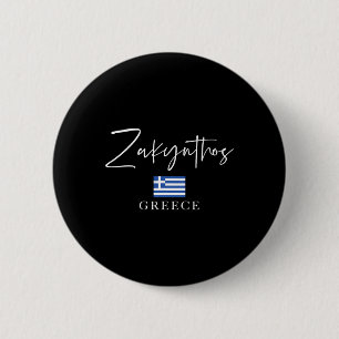 Greece Flag Vacation - Island Zakynthos 6 Cm Round Badge