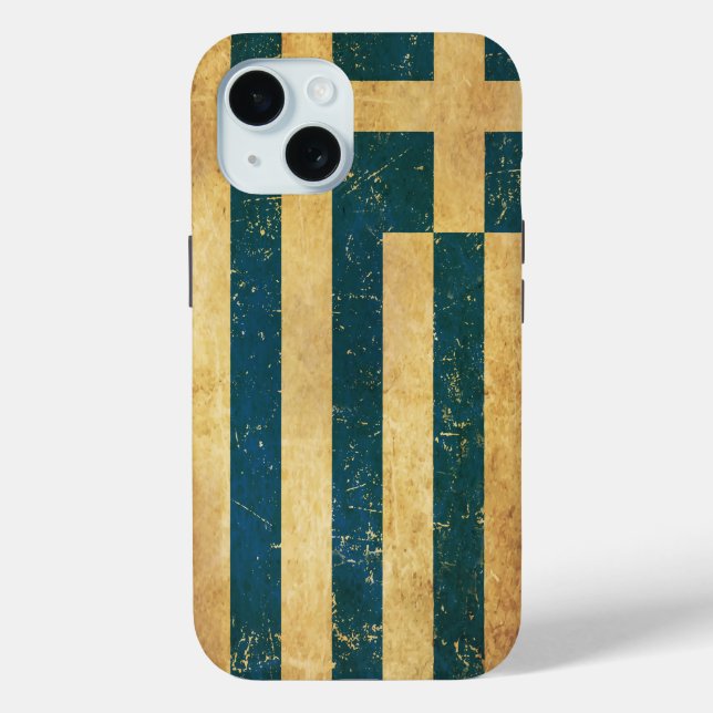 Greece Flag Vintage Grunge Case-Mate iPhone Case (Back)