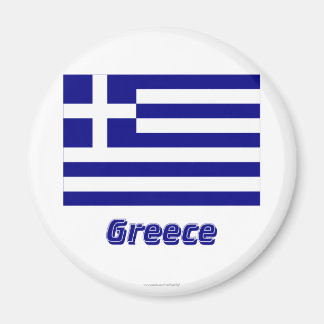 Greece Flag with Name Magnet