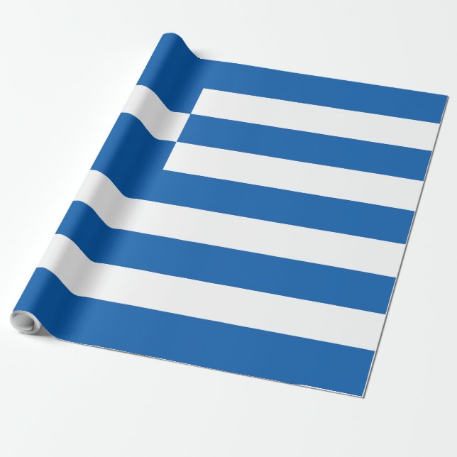 Greece flag wrapping paper (Unrolled)
