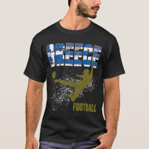 Greece Football Player Greek Flag T-Shirt