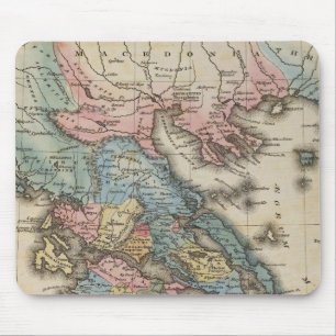 Greece Full colour Atlas Map Mouse Pad