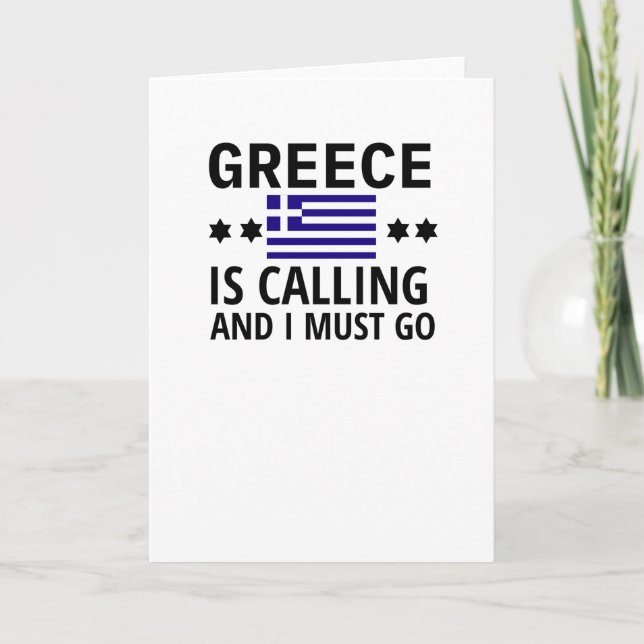 Greece Gifts Greek Heritage Hellas Greek American Card (Front)