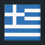 Greece (Greek) Flag Magnet<br><div class="desc">Customisable World Flag Products - Please feel free to add your own text.</div>