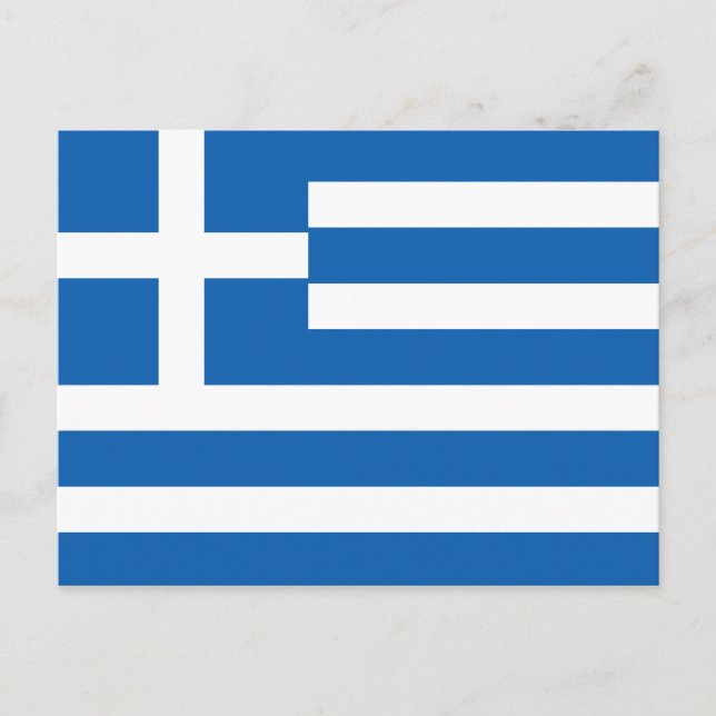 Greece (Greek) Flag Postcard (Front)