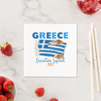 Greece Greek Vacation Europe Travel  Napkin