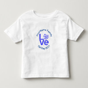 Greece Heart Flag Blue LOVE Personalised  Toddler T-Shirt