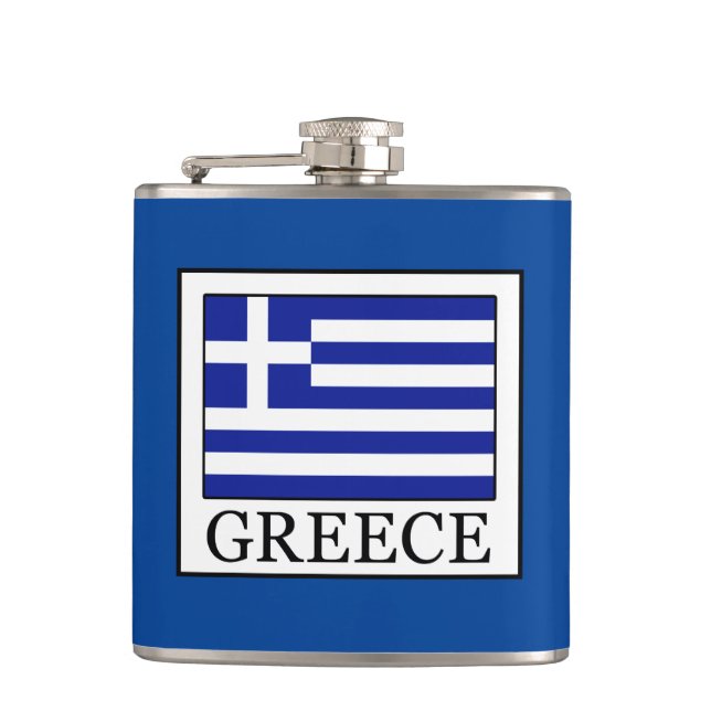 Greece Hip Flask (Front)