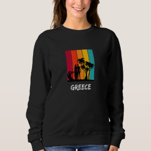 Greece Holiday Vacation Souvenir Retro Surfing Sweatshirt