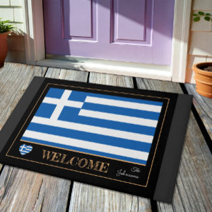 Greece House mat, Greek Flag sports / Welcome Doormat