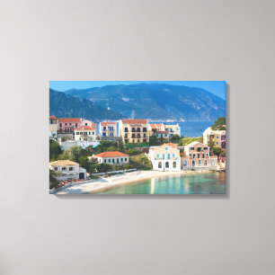 GREECE, Ionian Islands, KEFALONIA, Assos: 2 Canvas Print