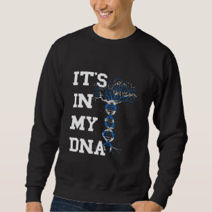 Greece It's In My DNA Hellenic Greek Flag Tree Gre Sweatshirt