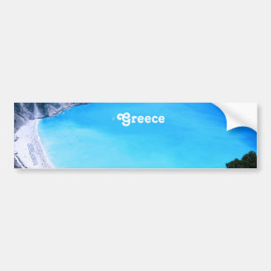 Greece Landscape Bumper Sticker