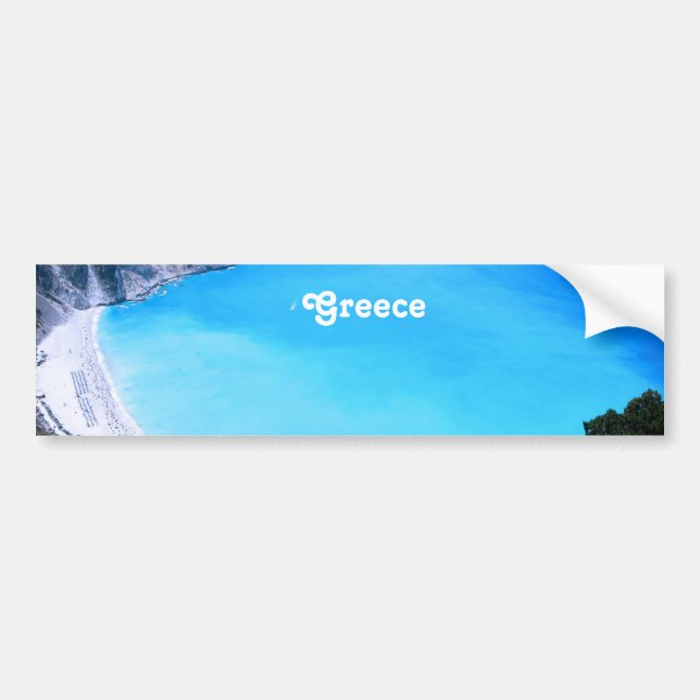 Greece Landscape Bumper Sticker (Front)