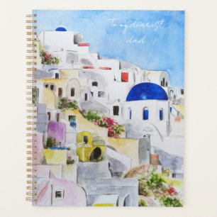 Greece landscape travel arts Oia Fira Planner